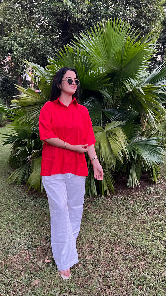 Scarlet Bell Sleeves Shirt oversized shirt