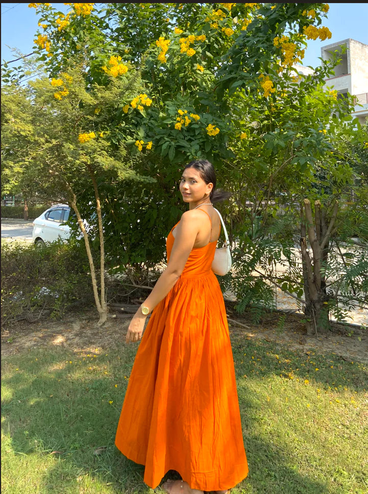 Orange Splash Dress