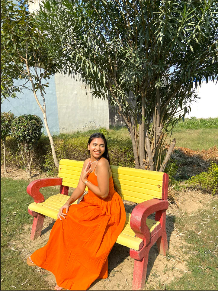 Orange Splash Dress