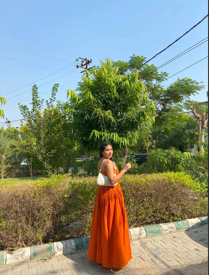 Orange Splash Dress