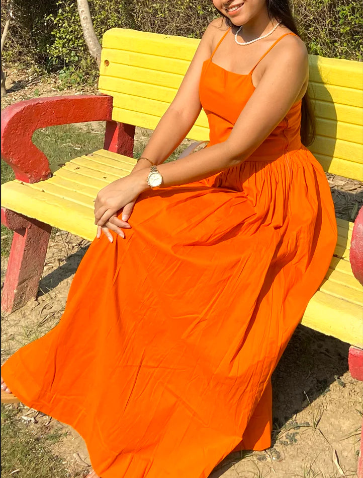 Orange Splash Dress