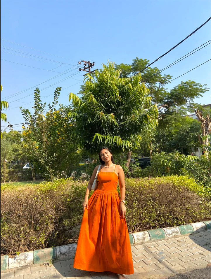 Orange Splash Dress