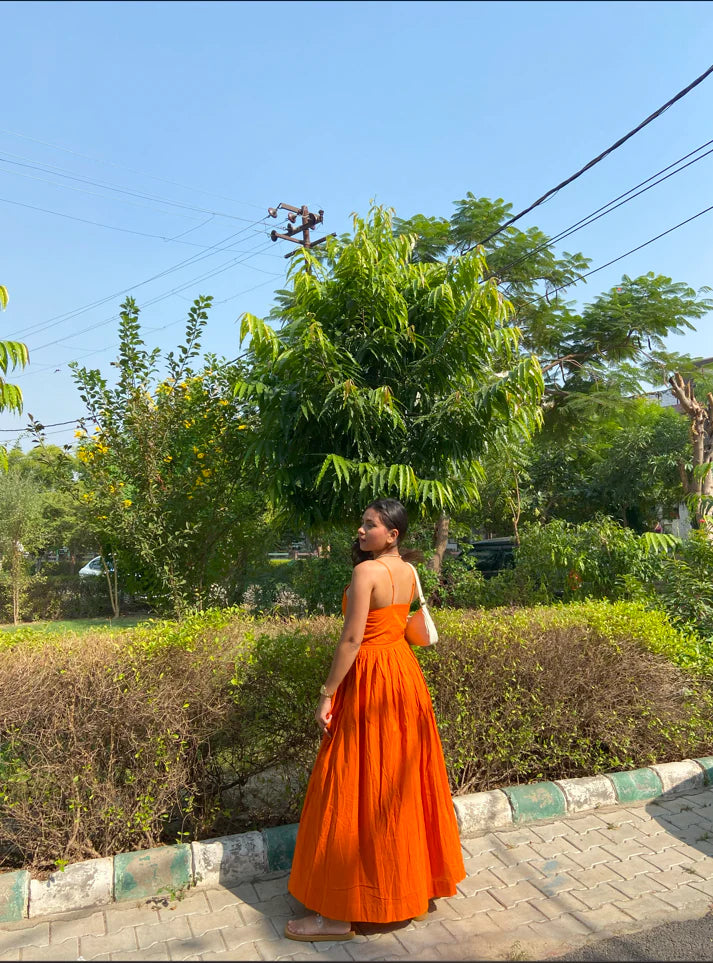 Orange Splash Dress