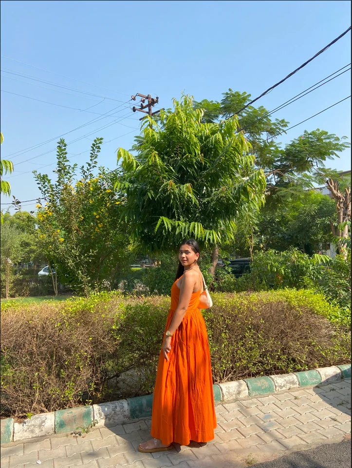 Orange Splash Dress