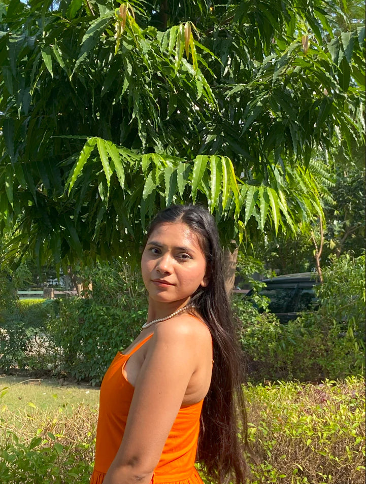 Orange Splash Dress