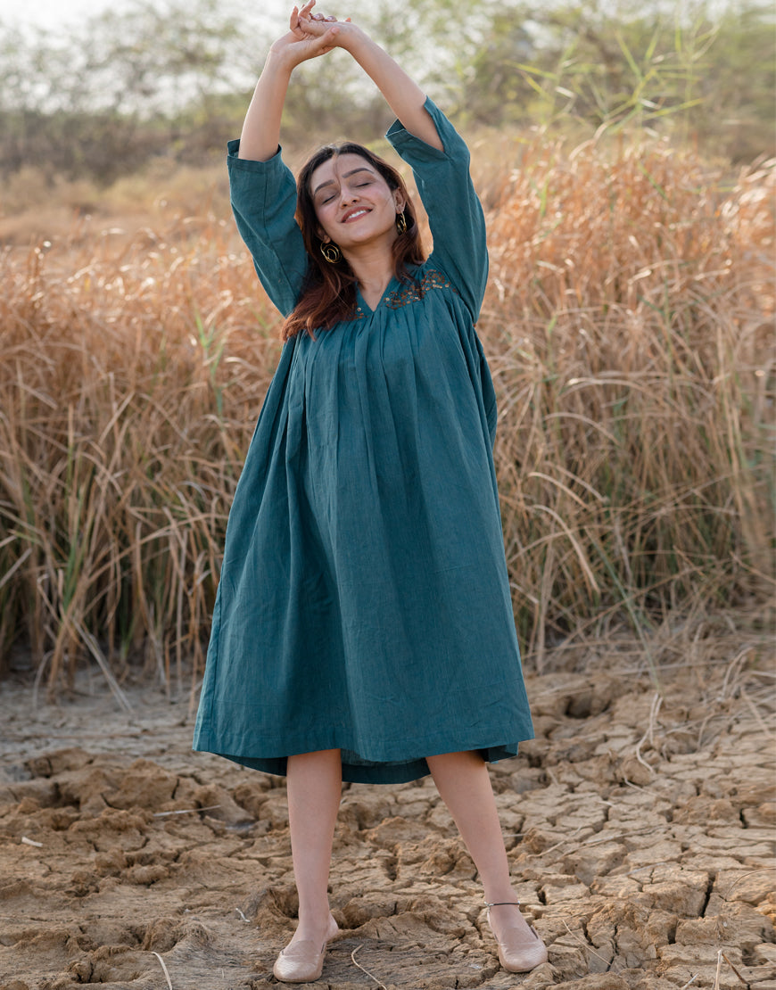 Teal Blue Sequence Dress