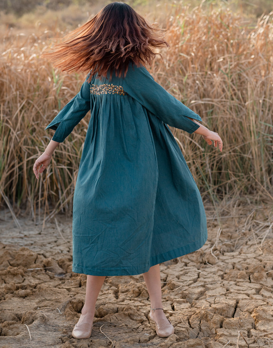 Teal Blue Sequence Dress