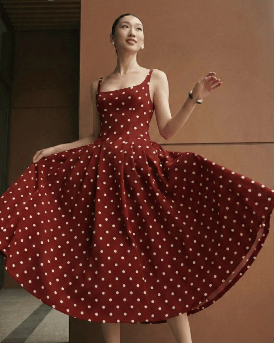 Summer Polka Dot Print Dress