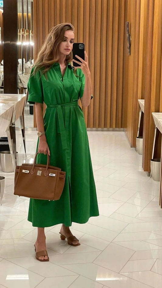 Bottega Green Summer Maxi