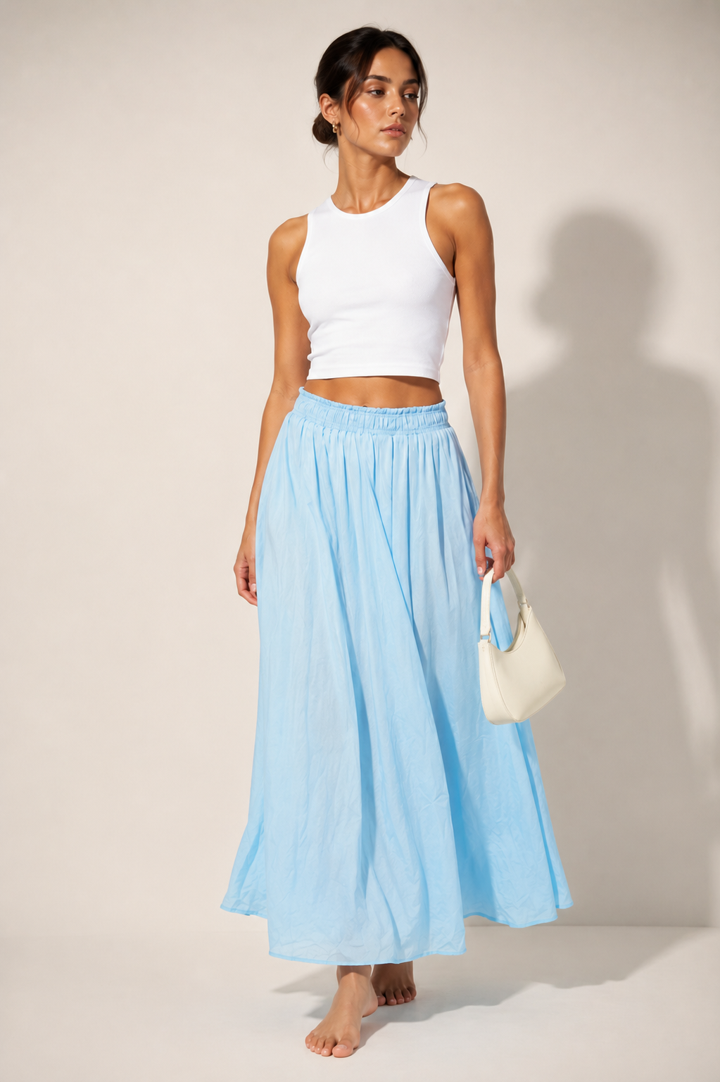 Mulmul Powder Blue Skirt