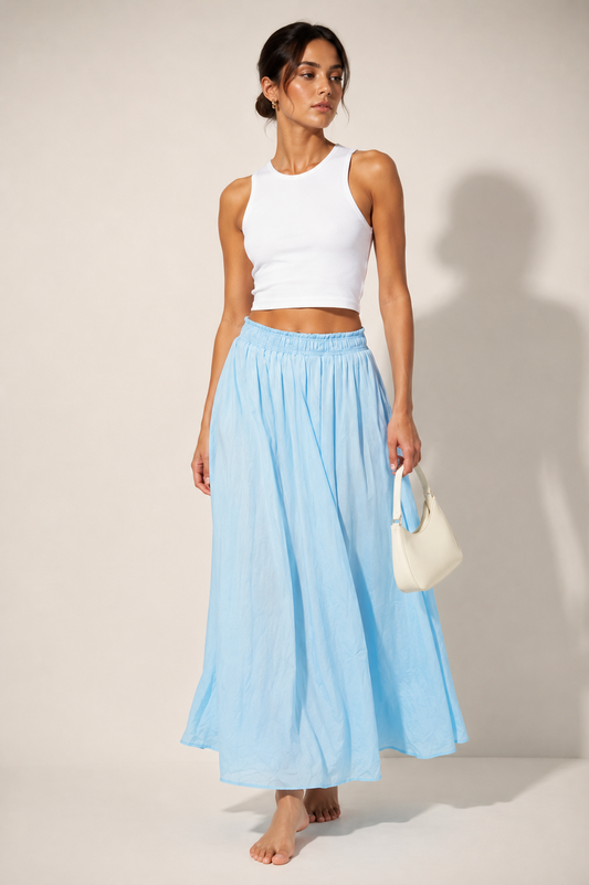 Mulmul Powder Blue Skirt