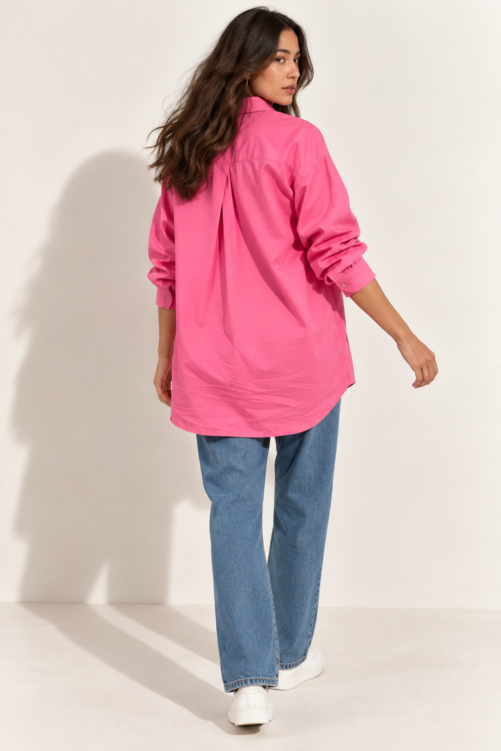Pink shirt with orange Pocket